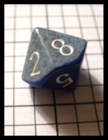 Dice : Dice - 10D - Chessex Half and Half Blue and Grey Granite and Deep Blue with White Numerals - Gen Con Aug 2010